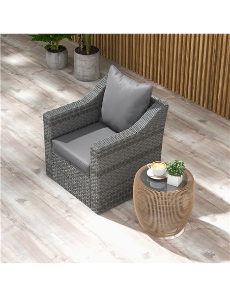Outsunny Replacement Cushion Set, 1-Piece Back and Seat Pillow for Patio Chair, Indoor Outdoor Use, Charcoal Grey 84G-236V70CG - pic 63712 | FastDaddyshop