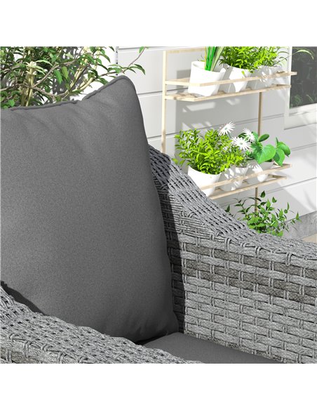 Outsunny Replacement Cushion Set, 1-Piece Back and Seat Pillow for Patio Chair, Indoor Outdoor Use, Charcoal Grey 84G-236V70CG - pic 63713 | FastDaddyshop
