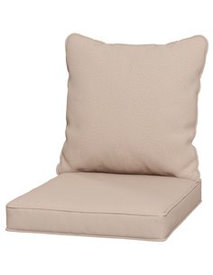 Outsunny Replacement Cushion Set for Patio Chair, Indoor Outdoor Back and Seat Pillow, Beige 84G-236V70BG