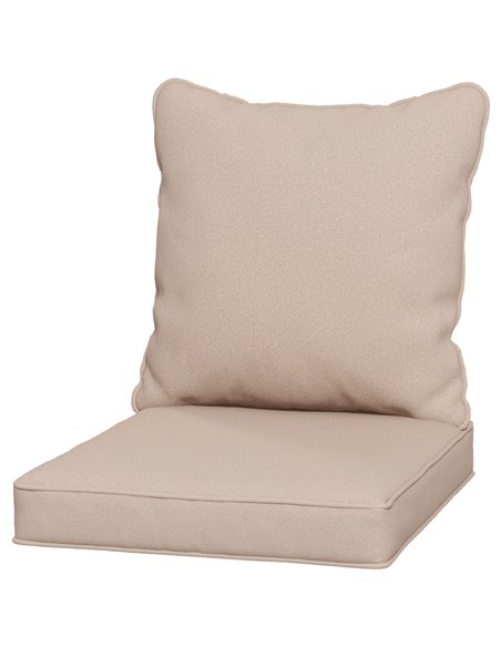 Outsunny Replacement Cushion Set for Patio Chair, Indoor Outdoor Back and Seat Pillow, Beige 84G-236V70BG - pic 63732 | FastDaddyshop