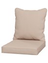 Outsunny Replacement Cushion Set for Patio Chair, Indoor Outdoor Back and Seat Pillow, Beige 84G-236V70BG