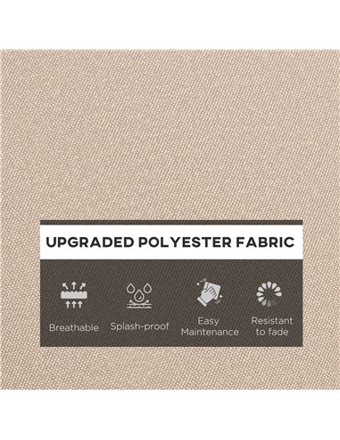 Outsunny Replacement Cushion Set for Patio Chair, Indoor Outdoor Back and Seat Pillow, Beige 84G-236V70BG