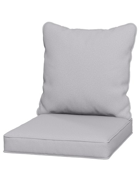 Outsunny Replacement Cushion Pillow for Patio Chair, Indoor Outdoor Seat and Back Cushion Set, Light Grey 84G-236V70LG - pic 63741 | FastDaddyshop