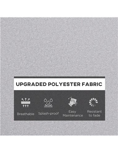 Outsunny Replacement Cushion Pillow for Patio Chair, Indoor Outdoor Seat and Back Cushion Set, Light Grey 84G-236V70LG