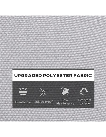 Outsunny Replacement Cushion Pillow for Patio Chair, Indoor Outdoor Seat and Back Cushion Set, Light Grey 84G-236V70LG - pic 63744 | FastDaddyshop