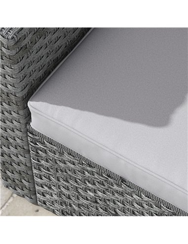 Outsunny Replacement Cushion Pillow for Patio Chair, Indoor Outdoor Seat and Back Cushion Set, Light Grey 84G-236V70LG