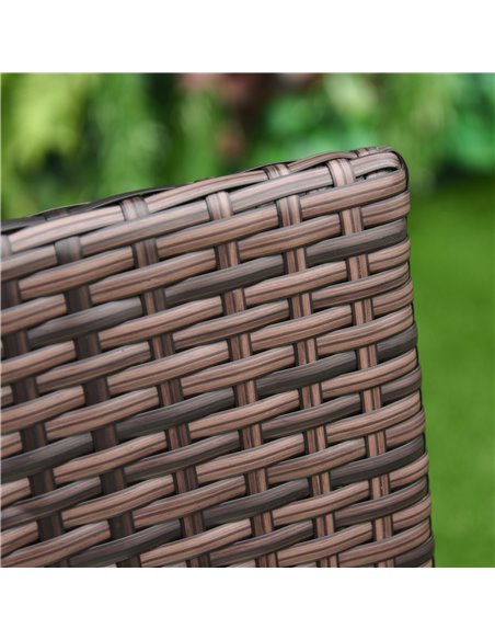 Outsunny 4 PC Rattan Chair Set, Patio Sofa Chairs Set, Cushioned Outdoor Rattan Furniture 861-004V72BN - pic 63775 | FastDaddyshop