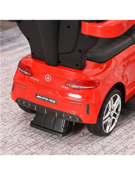 HOMCOM Toddlers Push Along Car Licensed PP Mercedes-Benz Ride On Stroller Red - pic 6380 | FastDaddyshop