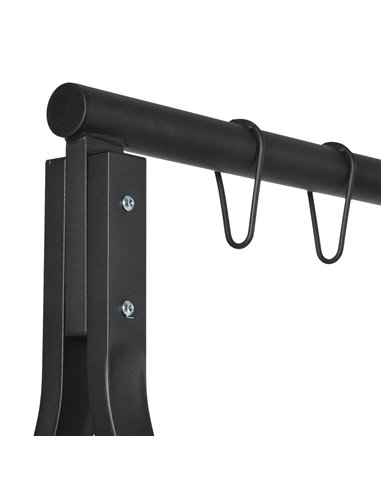 Outsunny Metal Porch Swing Stand, Heavy Duty Swing Frame, Hanging Chair Stand Only, 240kg Weight Capacity for Garden, Patio, Law