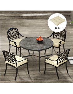 Outsunny Replacement Seat Cushions, 4-Piece Patio Chair Cushion Set with Ties, Indoor Outdoor Use, Beige 84G-190V70BG 2