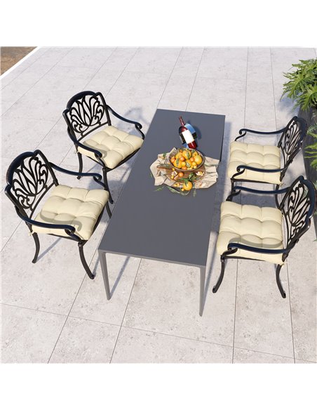 Outsunny Replacement Seat Cushions, 4-Piece Patio Chair Cushion Set with Ties, Indoor Outdoor Use, Beige 84G-190V70BG - pic 63873 | FastDaddyshop