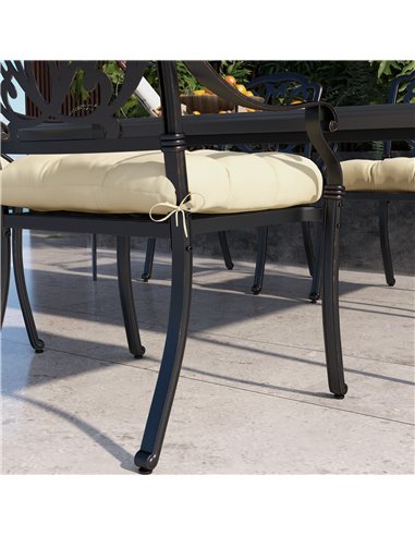 Outsunny Replacement Seat Cushions, 4-Piece Patio Chair Cushion Set with Ties, Indoor Outdoor Use, Beige 84G-190V70BG