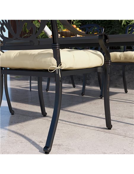 Outsunny Replacement Seat Cushions, 4-Piece Patio Chair Cushion Set with Ties, Indoor Outdoor Use, Beige 84G-190V70BG - pic 63875 | FastDaddyshop