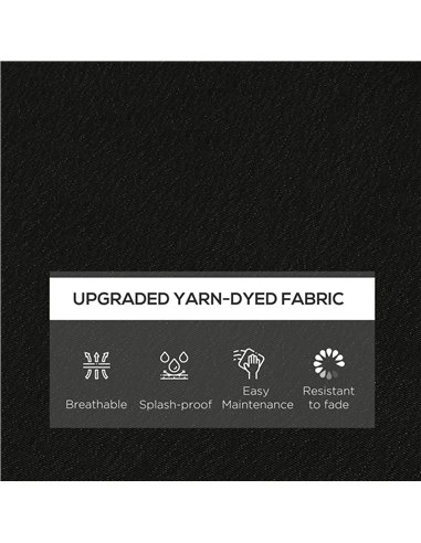 Outsunny Patio Chair Cushion Set, 4-Piece Seat Cushions with Ties, Replacement Pillows for Indoor Outdoor Use, Black 84G-194V70B