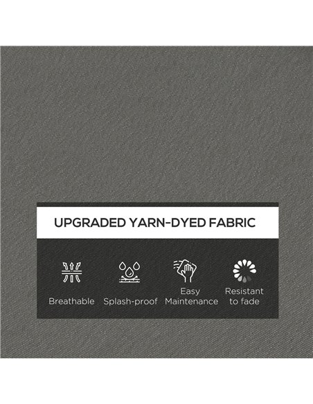 Outsunny Patio Chair Cushions, 4-Piece Seat Pillow Replacement Set with Ties, Indoor Outdoor Use, Charcoal Grey 84G-194V70CG - pic 63888 | FastDaddyshop