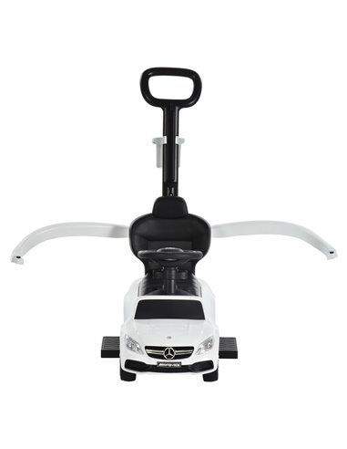 HOMCOM Toddlers Push Along Car Licensed PP Mercedes-Benz Ride On Stroller White