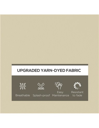 Outsunny 4-Piece Replacement Seat Cushions, Patio Chair Pillow Set with Ties, Indoor/Outdoor Use, Beige 84G-194V70BG