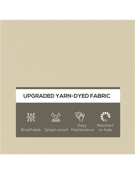 Outsunny 4-Piece Replacement Seat Cushions, Patio Chair Pillow Set with Ties, Indoor/Outdoor Use, Beige 84G-194V70BG - pic 63897 | FastDaddyshop