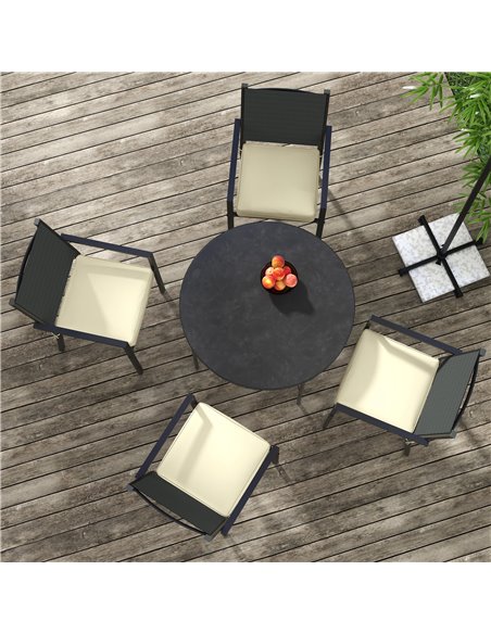 Outsunny 4-Piece Replacement Seat Cushions, Patio Chair Pillow Set with Ties, Indoor/Outdoor Use, Beige 84G-194V70BG - pic 63899 | FastDaddyshop