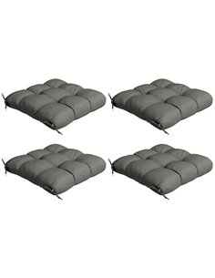 Outsunny 4-Piece Seat Cushion Pillows Replacement, Charcoal Grey 84G-190V70CG
