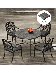Outsunny 4-Piece Seat Cushion Pillows Replacement, Charcoal Grey 84G-190V70CG 2