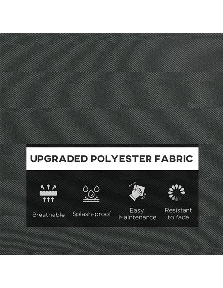 Outsunny Replacement Cushion Set for Patio Chairs, 3-Piece Back and Seat Pillows, Indoor Outdoor Use, Charcoal Grey 84G-396V70CG - pic 63915 | FastDaddyshop