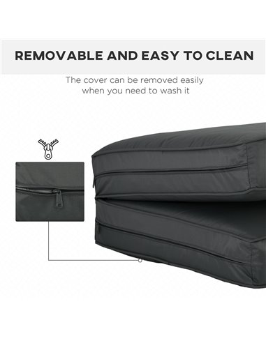 Outsunny Replacement Cushion Set for Patio Chairs, 3-Piece Back and Seat Pillows, Indoor Outdoor Use, Charcoal Grey 84G-396V70CG