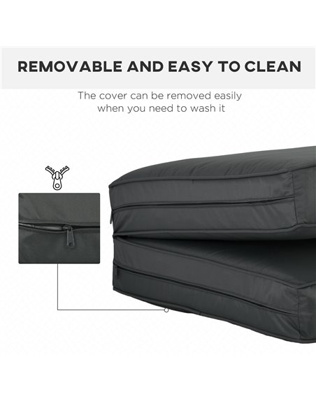 Outsunny Replacement Cushion Set for Patio Chairs, 3-Piece Back and Seat Pillows, Indoor Outdoor Use, Charcoal Grey 84G-396V70CG - pic 63917 | FastDaddyshop