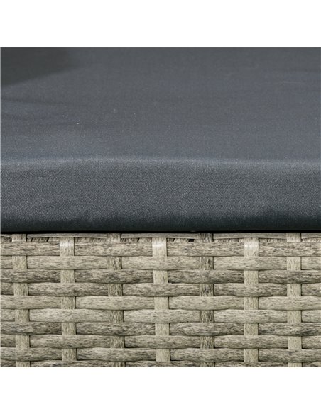Outsunny Two-Seat Rattan Chair, with Middle Table - Mixed Grey 867-181V01GG - pic 63946 | FastDaddyshop
