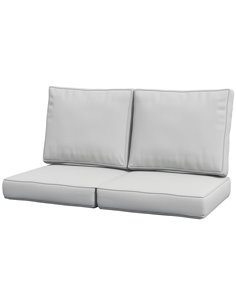 Outsunny 3-Piece Back and Seat Cushion Pillows Replacement, Patio Chair Cushions Set for Indoor Outdoor, Light Grey 84G-396V70LG