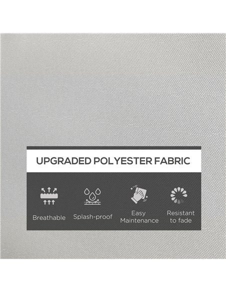 Outsunny 3-Piece Back and Seat Cushion Pillows Replacement, Patio Chair Cushions Set for Indoor Outdoor, Light Grey 84G-396V70LG - pic 64005 | FastDaddyshop
