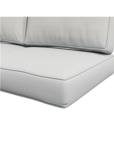 Outsunny 3-Piece Back and Seat Cushion Pillows Replacement, Patio Chair Cushions Set for Indoor Outdoor, Light Grey 84G-396V70LG