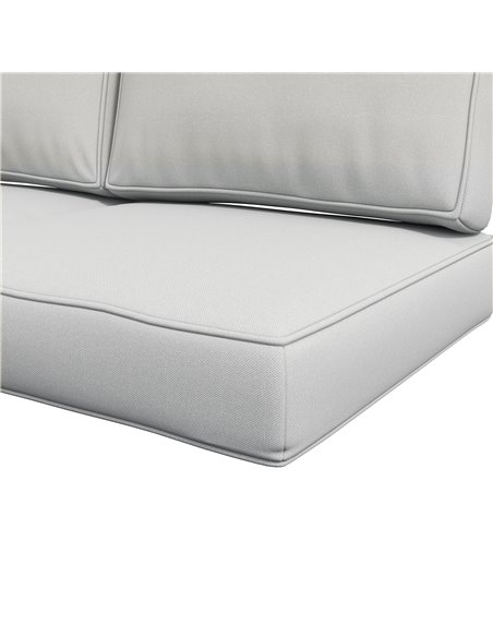 Outsunny 3-Piece Back and Seat Cushion Pillows Replacement, Patio Chair Cushions Set for Indoor Outdoor, Light Grey 84G-396V70LG - pic 64009 | FastDaddyshop