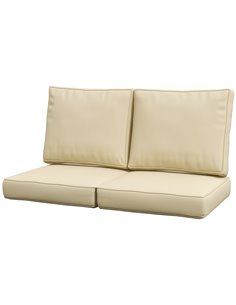 Outsunny Patio Chair Cushions, 3-Piece Back and Seat Cushion Set for Indoor Outdoor Use, Beige 84G-396V70BG