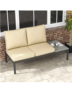 Outsunny Patio Chair Cushions, 3-Piece Back and Seat Cushion Set for Indoor Outdoor Use, Beige 84G-396V70BG 2