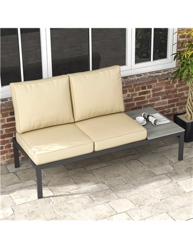 Outsunny Patio Chair Cushions, 3-Piece Back and Seat Cushion Set for Indoor Outdoor Use, Beige 84G-396V70BG