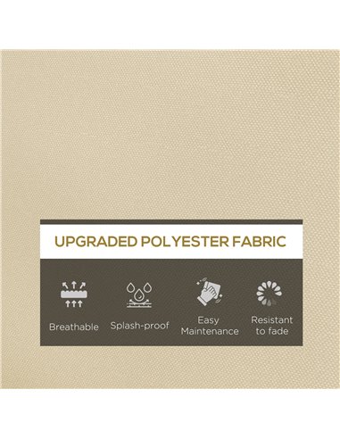 Outsunny Patio Chair Cushions, 3-Piece Back and Seat Cushion Set for Indoor Outdoor Use, Beige 84G-396V70BG