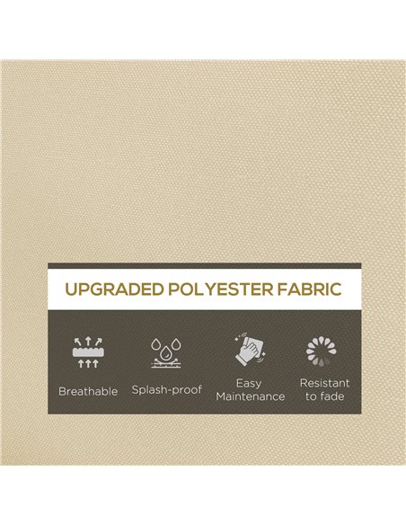 Outsunny Patio Chair Cushions, 3-Piece Back and Seat Cushion Set for Indoor Outdoor Use, Beige 84G-396V70BG - pic 64014 | FastDaddyshop