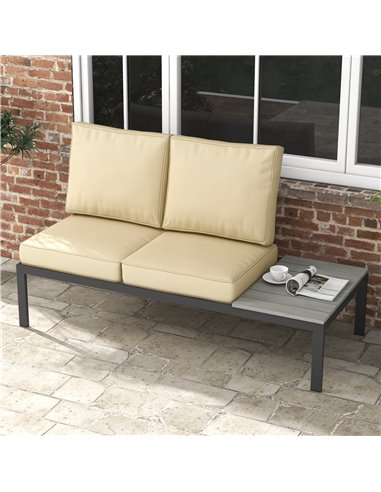 Outsunny Patio Chair Cushions, 3-Piece Back and Seat Cushion Set for Indoor Outdoor Use, Beige 84G-396V70BG