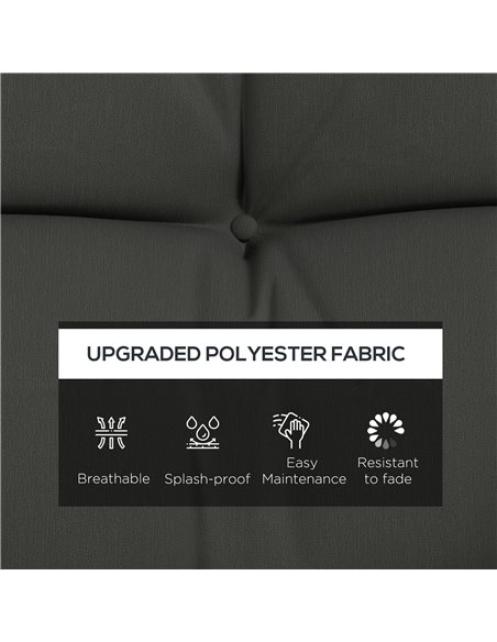 Outsunny 4-Piece Back and Seat Cushion Replacement with 2 Pillows, Patio Chair Cushions Set with Ties, Light Grey 84G-356V70LG - pic 64032 | FastDaddyshop