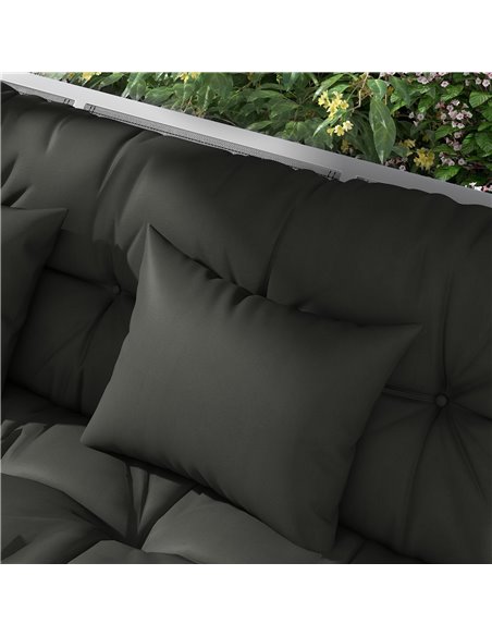 Outsunny 4-Piece Back and Seat Cushion Replacement with 2 Pillows, Patio Chair Cushions Set with Ties, Light Grey 84G-356V70LG - pic 64036 | FastDaddyshop