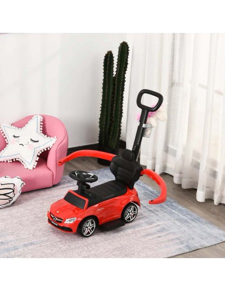 Homcom Toddlers Push Along Car Licensed PP Mercedes-Benz Red - pic 6404 | FastDaddyshop