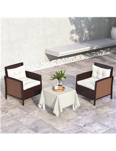 Outsunny Replacement Cushions 4-Piece Set for Patio Chairs, Indoor Outdoor Seat and Back Pillows, White 84G-354V71WT 2