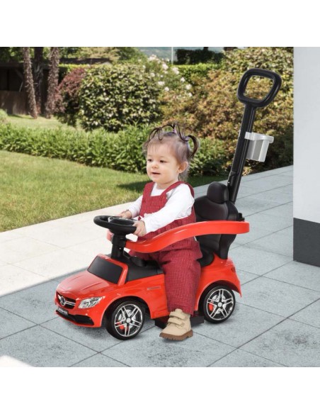 Homcom Toddlers Push Along Car Licensed PP Mercedes-Benz Red - pic 6405 | FastDaddyshop