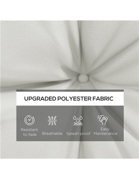 Outsunny Replacement Cushions 4-Piece Set for Patio Chairs, Indoor Outdoor Seat and Back Pillows, White 84G-354V71WT - pic 64050 | FastDaddyshop