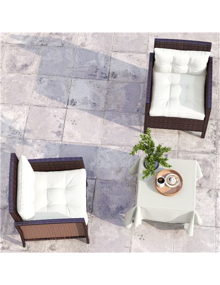 Outsunny Replacement Cushions 4-Piece Set for Patio Chairs, Indoor Outdoor Seat and Back Pillows, White 84G-354V71WT - pic 64052 | FastDaddyshop