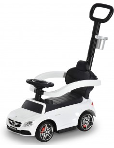 Homcom Toddlers Push Along Car Licensed PP Mercedes-Benz White