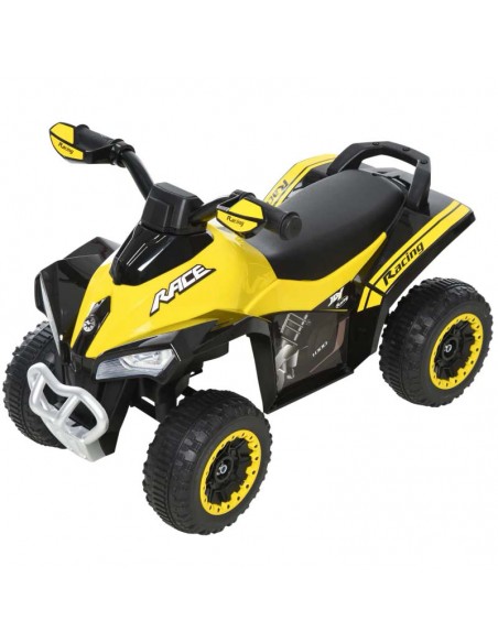 Homcom Toddler Kids Ride On Car Walker Foot To Floor with Music Lights Yellow - pic 6407 | FastDaddyshop