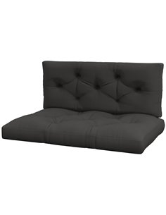 Outsunny 4-Piece Pallet Seat Cushions Back Pillows Replacement, Charcoal Grey 84G-366V70CG
