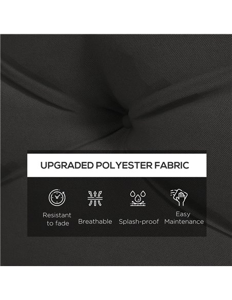 Outsunny 4-Piece Pallet Seat Cushions Back Pillows Replacement, Patio Chair Cushions Set for Indoor Outdoor, Charcoal Grey 84G-3 - pic 64086 | FastDaddyshop